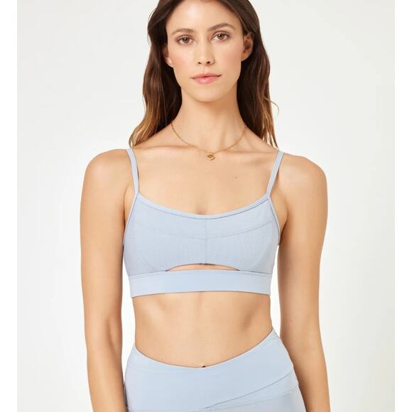 L Space Rush Bra Haze Blue Women's Size M Athleisure Loungwear Athletic NWOT - Picture 1 of 8